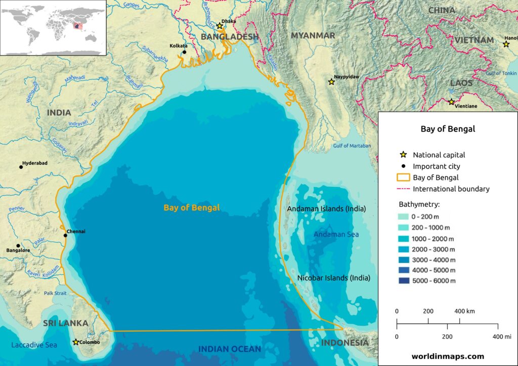 Map Bay of Bengal