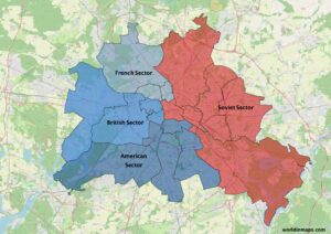 Cold War Map of Berlin and its sectors