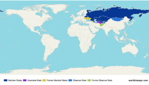 Map of the commonwealth of independent states