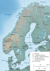 Map of Scandinavia