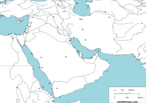 Blank Map of the Middle East